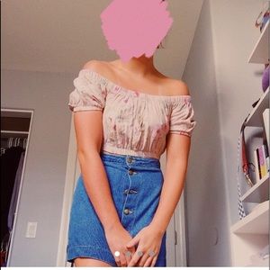 Vintage floral crop top